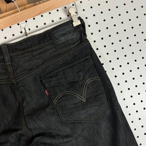 Levi's 569 Loose Straight Black Jeans 38x34 Flap Pocket Gothic Punk Skater Y2K - Picture 3 of 7